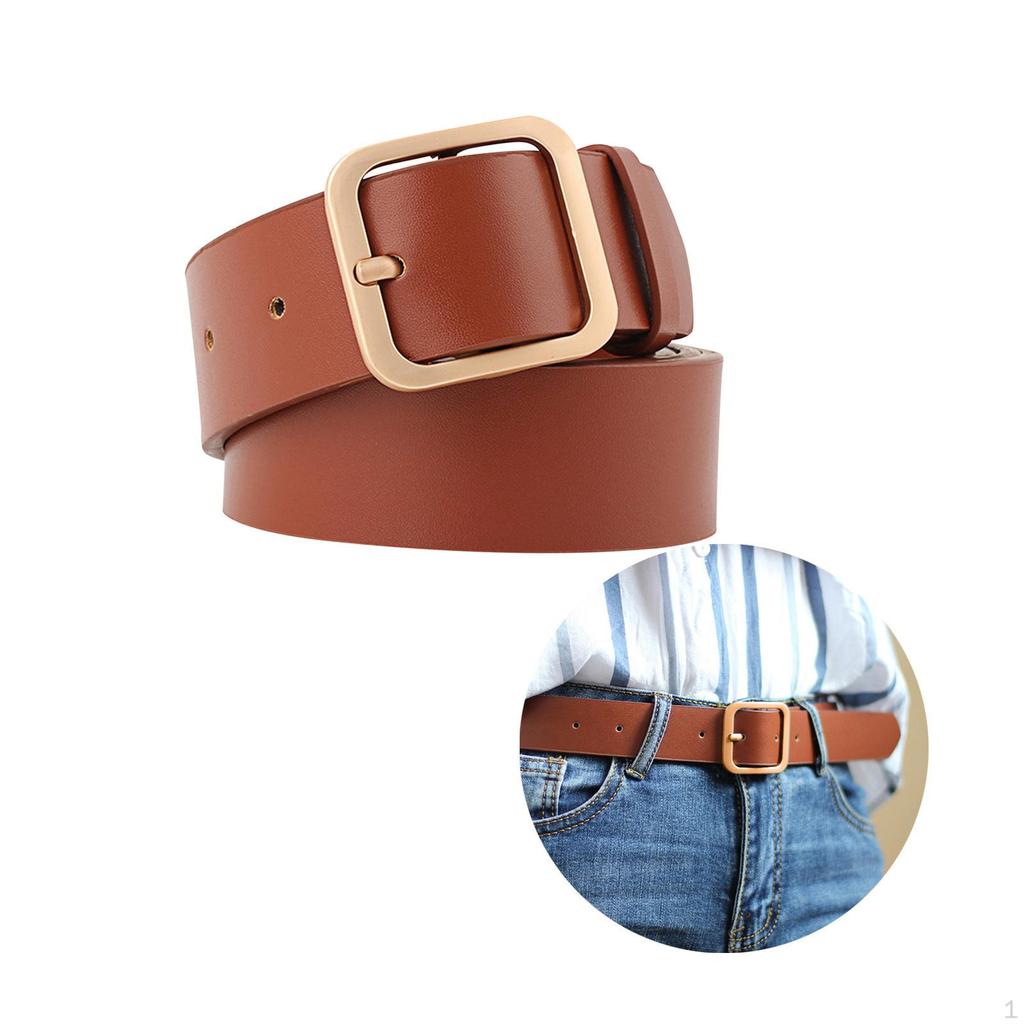 Chic Faux Leather Belt for Women - Stylish Waistband Skirts and Denim