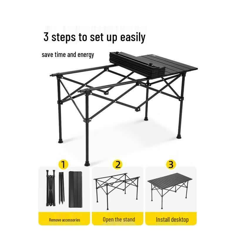 HANDUNYOU Portable Picnic Table and Chair Set