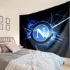 Electric Blue Napoli Logo  Tapestry, Unique Design Tapestry, Wall Decor for Bedroom,Livingroom, Playroom,Heartwarming Fan Holiday Gifts