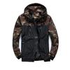 Men S Camouflage Hooded Patchwork Casual Outdoor Work Jacket