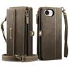 For iPhone 16E/12 Mini/13 Mini/11 Pro/12 Promax Multi-function Wallet Flip case Pouch Cover with Lanyard