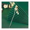 Miaomyao Hairpin, Single Stick Hair Accessory for Kimono/Yukata, Pearl Jade, Silver, "Golden Branches and Jade Leaves" Design, Elegant & Auspicious