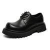 Fashion Platform Derby Shoes for Men with A High-end and Niche Design,height-increasing Insoles Mens Leather Shoes British Formal Shoes
