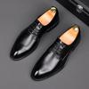Fashion New Fashion Men's Dress Leather Shoes Male Luxury Designer Black Glossy Loafers Wdding Prom Homecoming Footwear Zapatos Hombre