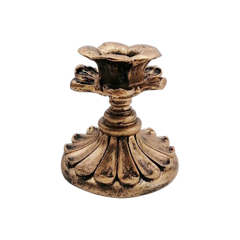 Retro Resin Candle Holder Nostalgic Antique French Candlestick Antirust Candle Stick Table Center Vintage Home Wedding Ornament