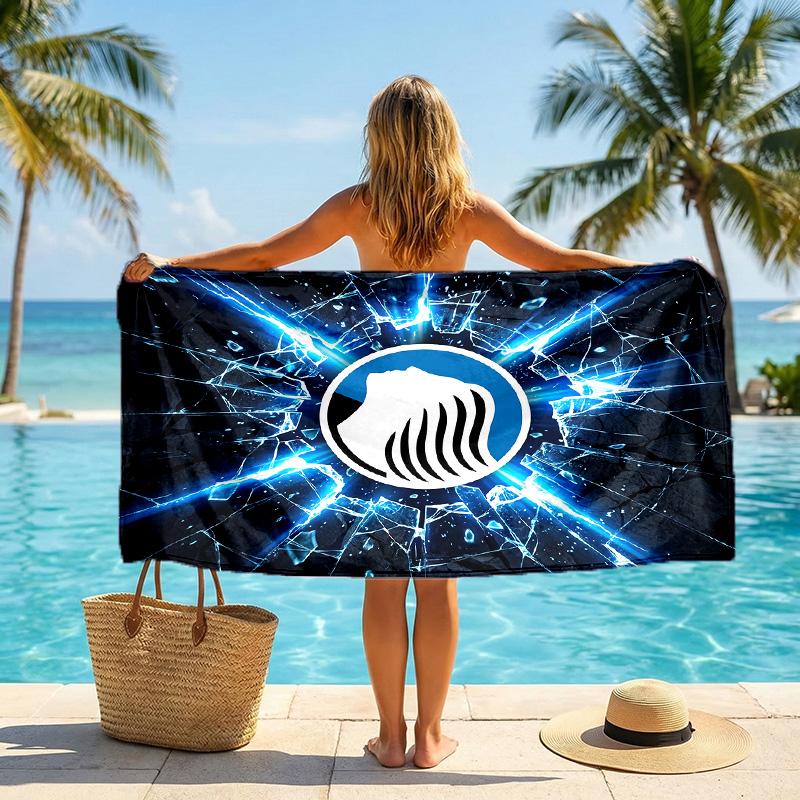 Asciugamano da Spiaggia Asciugatura Rapida in Microfibra Assorbente Portatile da Viaggio per Nuoto Atalanta FC