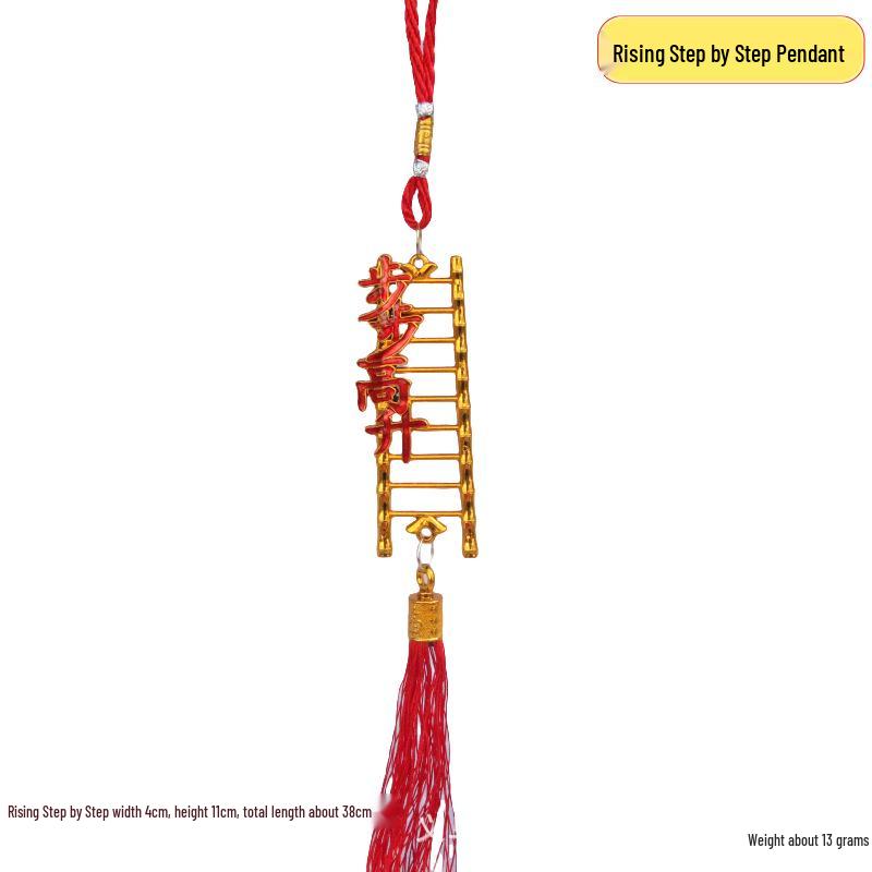 Lucky Gold Ingot Bonsai Pussy Willow Pendant - New Year Decoration