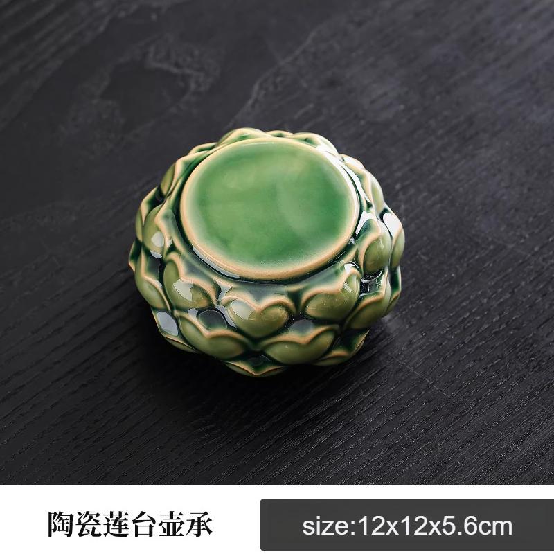 

Ceramic Lotus Pot Holder Chinese Tree Branch Tea Set Base Dry Foam Table Tea Ceremony Accessories Household Storage Shelf