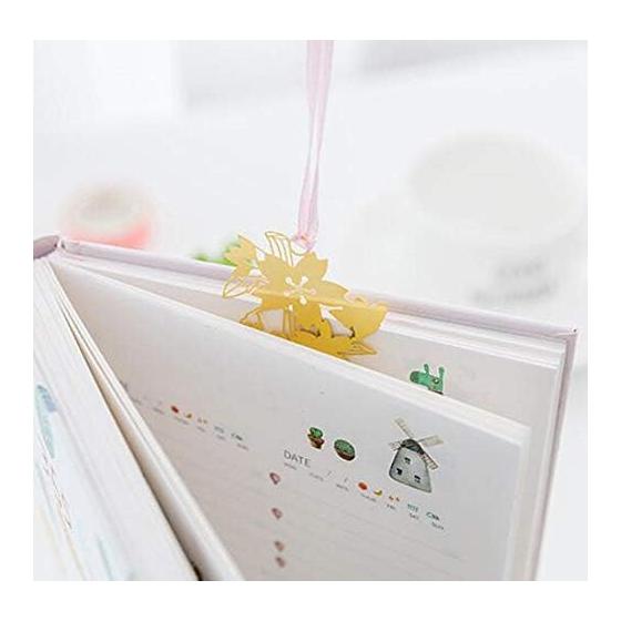 SZB Metal Bookmark Cherry Blossom Vintage Japanese Style Chic Gift Random (Set of 1)