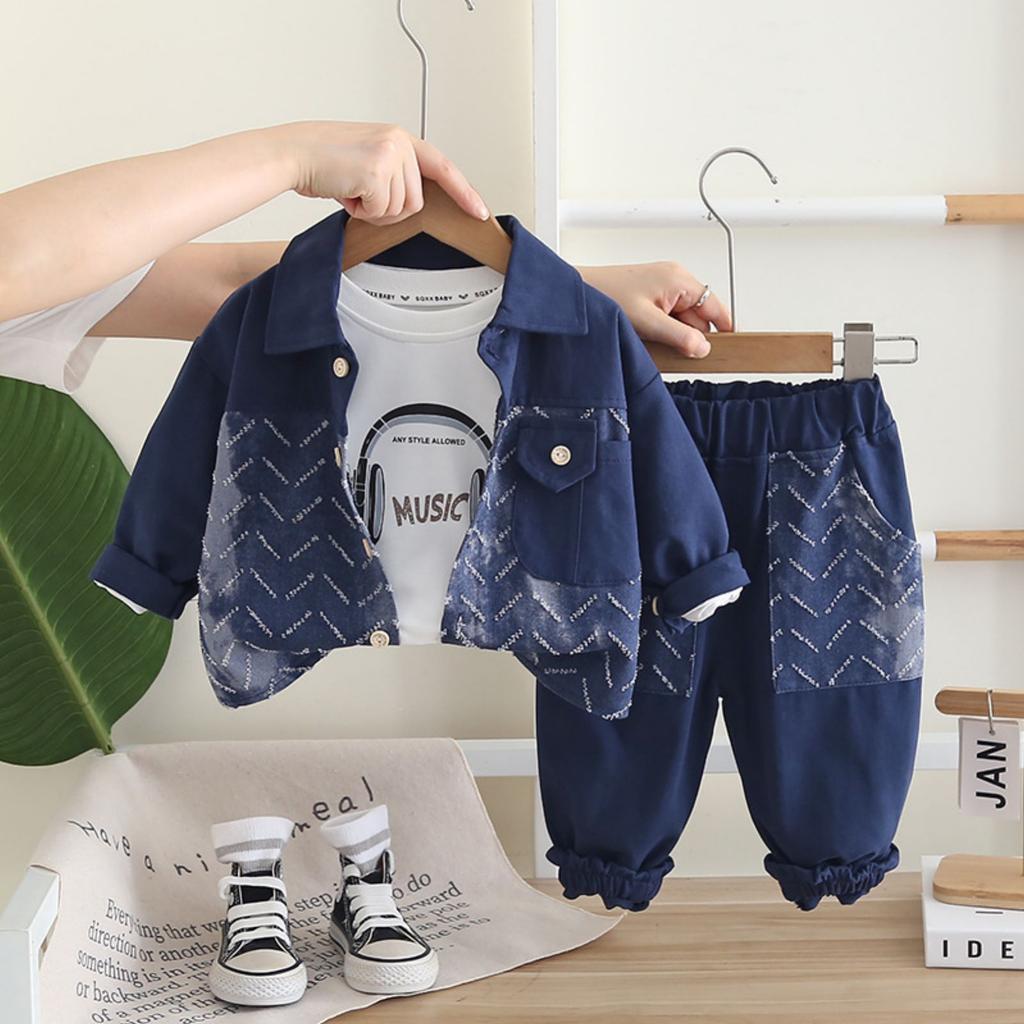 Kids Casual Long-Sleeve Set, Comfortable Daily Wear Outfits