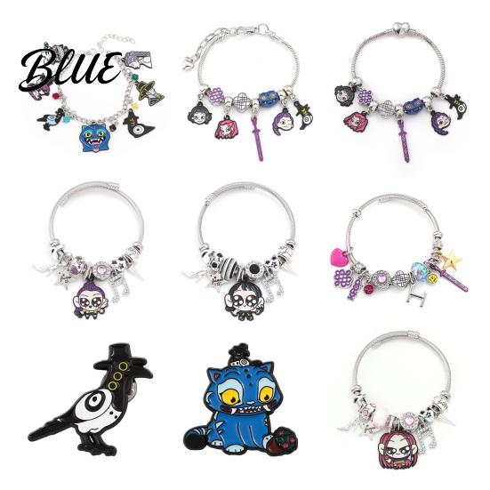 Bracelet Demon Hunters-Inspired Zinc Alloy Enamel Cat Charms Snake Expression