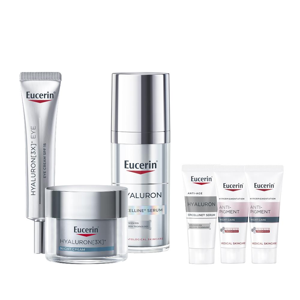 

[eucerin] Anti-Aging 3-Step Set (Hyaluron-Filler Epigenetic Serum 30ml + Night Cream 50ml + Eye Cream 15ml)