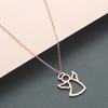 Kinitial Fashion Angel Wings Necklaces for Women Girl Guardian Angel Pendant Statement Choker Necklace White Angel Gift Jewelry