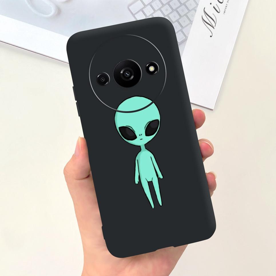 Rückseite für Xiaomi Redmi A3 4G Drachen Cartoon Tiere Cartoon Malerei Funda Etui für Xiomi RedmiA3 A 3 Weiche TPU Silikon Tasche