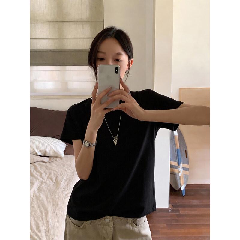 

ICH MODE Women s Minimalist Cool-Touch Short Sleeve T-Shirt L