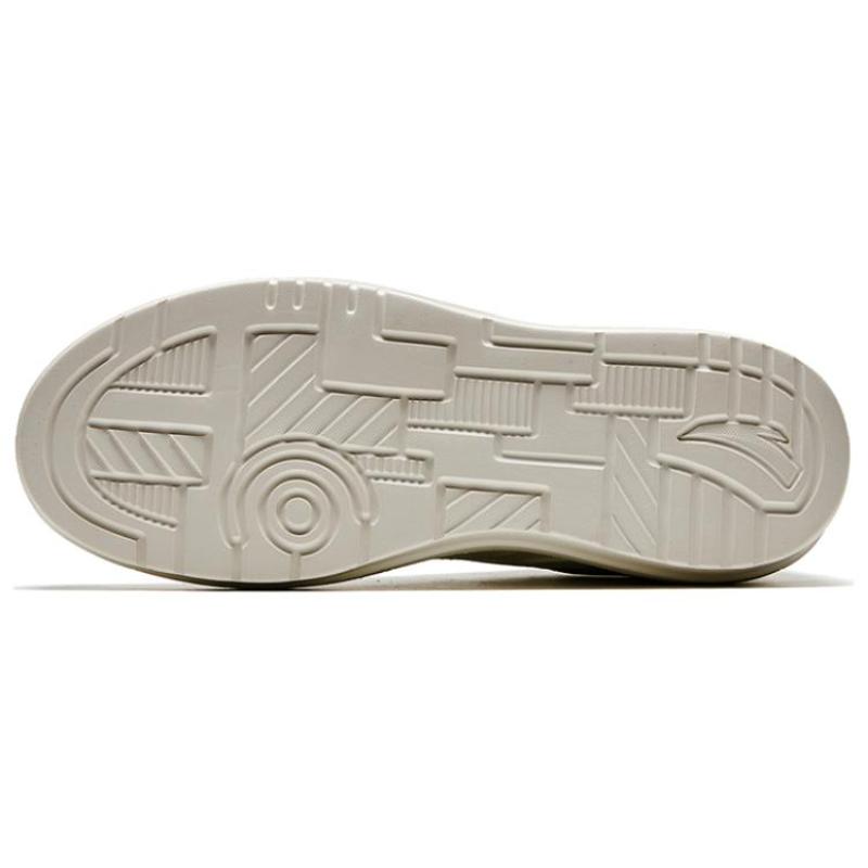 Anta Life Collection Anti Slip Wear Resistant Low Top Skateboard Shoes Men's White Sneakers 912328060-1