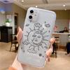 Funny Sun Moon Face Shockproof Phone Case For iPhone 15 14 11 12 13 Pro MAX Mini XS XR SE 14 Plus Fundas Transparent Back Covers