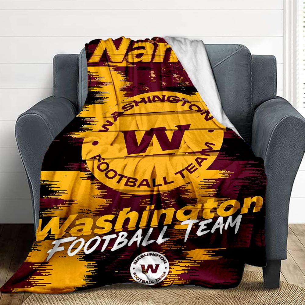 Custom Washington Football Team Soft Throw Blanket Flannel Blanket Warm Sofa Bed Camping home Decor Unique Christmas Gift C10381