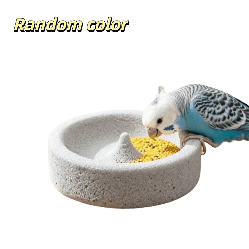 Wear-resistant Parrot Food Bowl Round Guinea Pigs Food Dish Parrot Food Container Decorative Round
