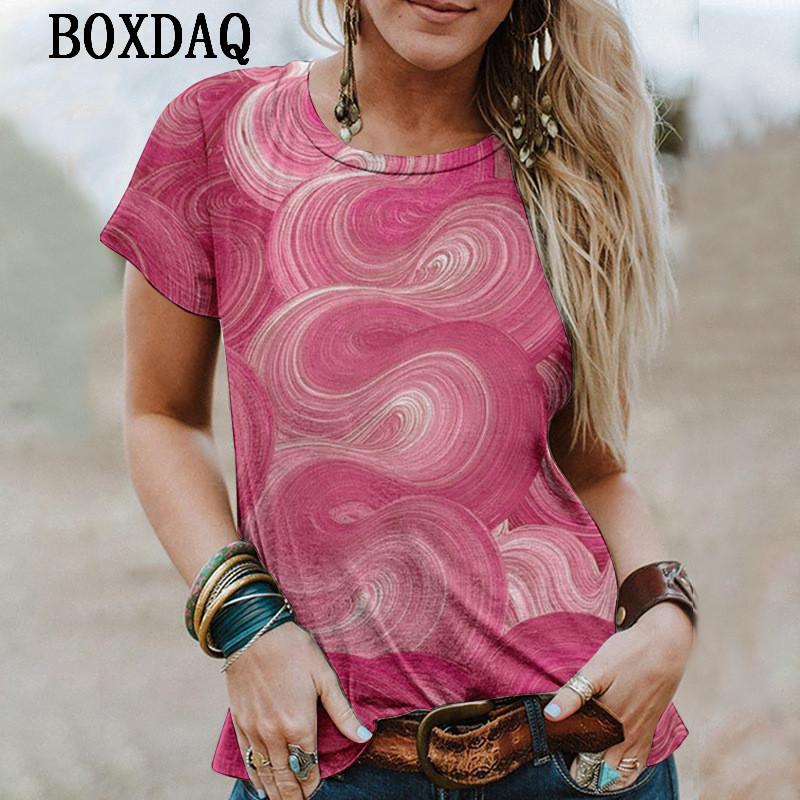

Короткие рукава тай-дай женские футболки 3D принт уличный градиент летние женские пуловеры футболка 6XL плюс размер O-образный вырез повседневные топы 8XL