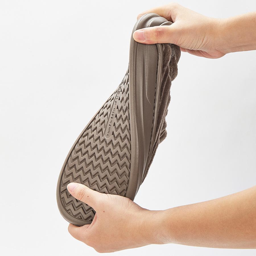 Herren Hausschuhe Bequem Winter Zuhause Warm Gestreift Indoor Pantoletten Weicher Memory-Schaum Rutschfeste EVA-Sohle Leichte Plateau Schuhe Übergröße