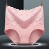 5pcs/pack High Waist Briefs Panties Women Sexy Lace Underwear Plus Size Bamboo Cotton Panties