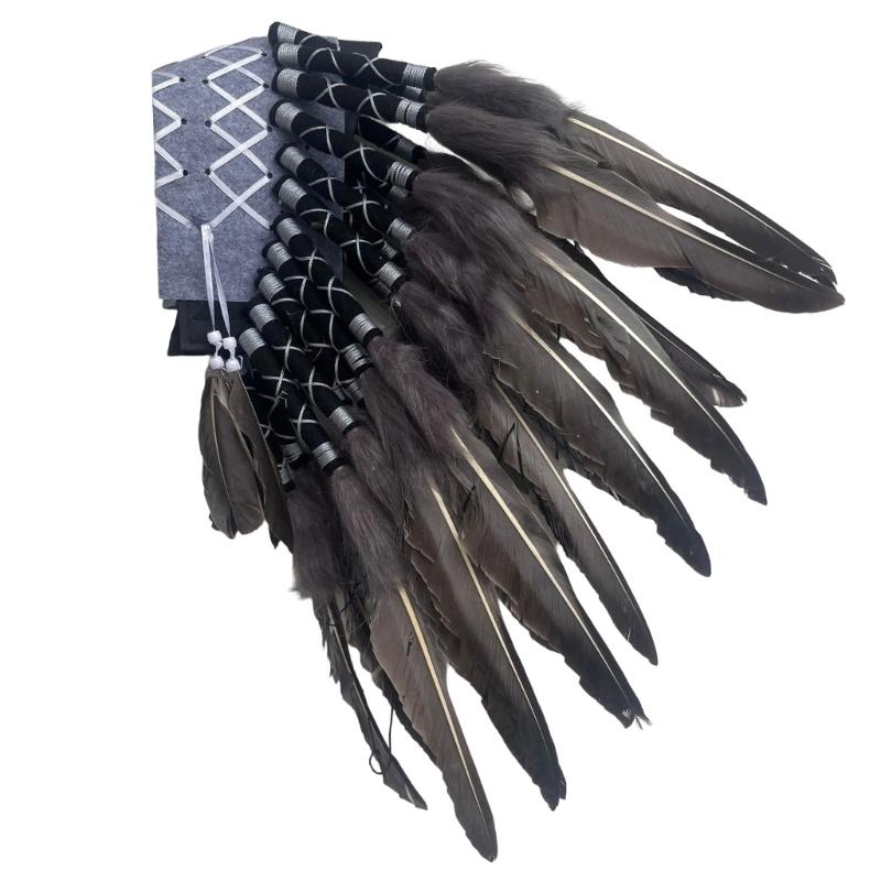 Unique Indian Style Feather Headpiece Cultural Event Headdress for Fashionable Individuals and Event Participants