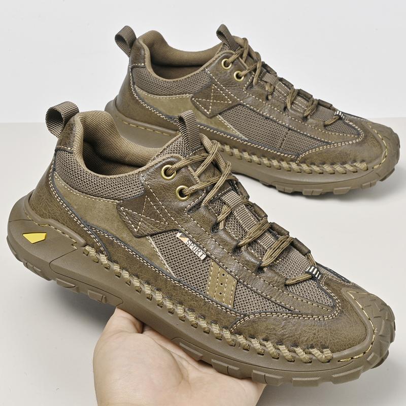 Men's Casual Shoes Versatile Genuine Leather Male Sports Shoes Leisure Soft Soles Sneakers Outdoor Men Treking Footwear Trainers