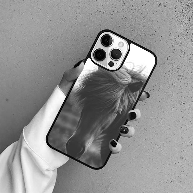 The Running Black Quarter Horse Cover For iPhone 17 Air 15 16 14 13 12 Pro Max 11 Pro Max Plus Phone Case Coque