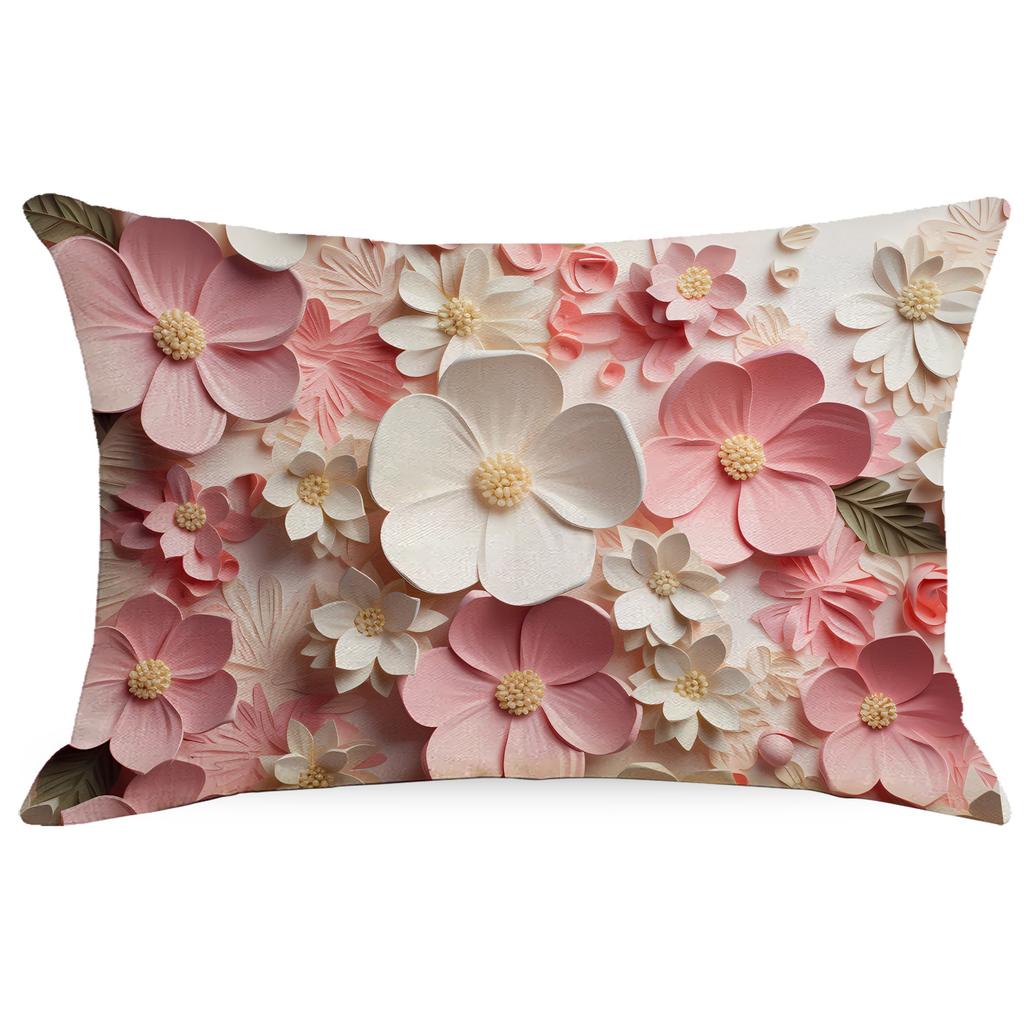 New Retro Floral Pillowcase Creative Oil Painting Engraving Style Print Home Sofa Cushion Pillowcase