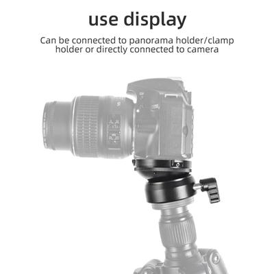 Camera Kogelkop Video DSLR Statiefkop Mount Mini Kogelkop 15 Graden Roterende Panoramakop voor Statieven DSLR Camera