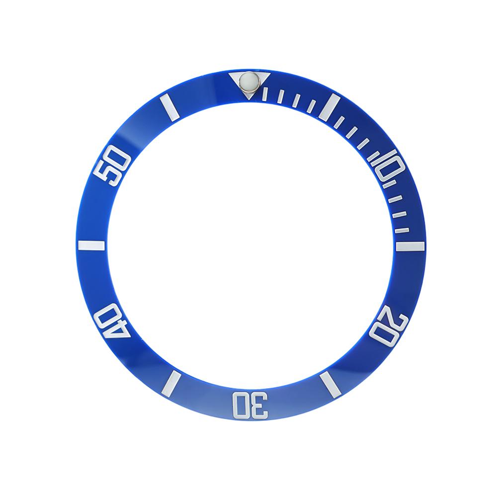 38mm Ceramic Alloy Watch Bezel Insert Ring Slope for Water Ghost Watch Case NH35 NH36 for GMT Diving Men Watch Part Accessories