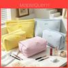 Waffle Makeup Bag With Butterfly Bow For Travel And Home Storage