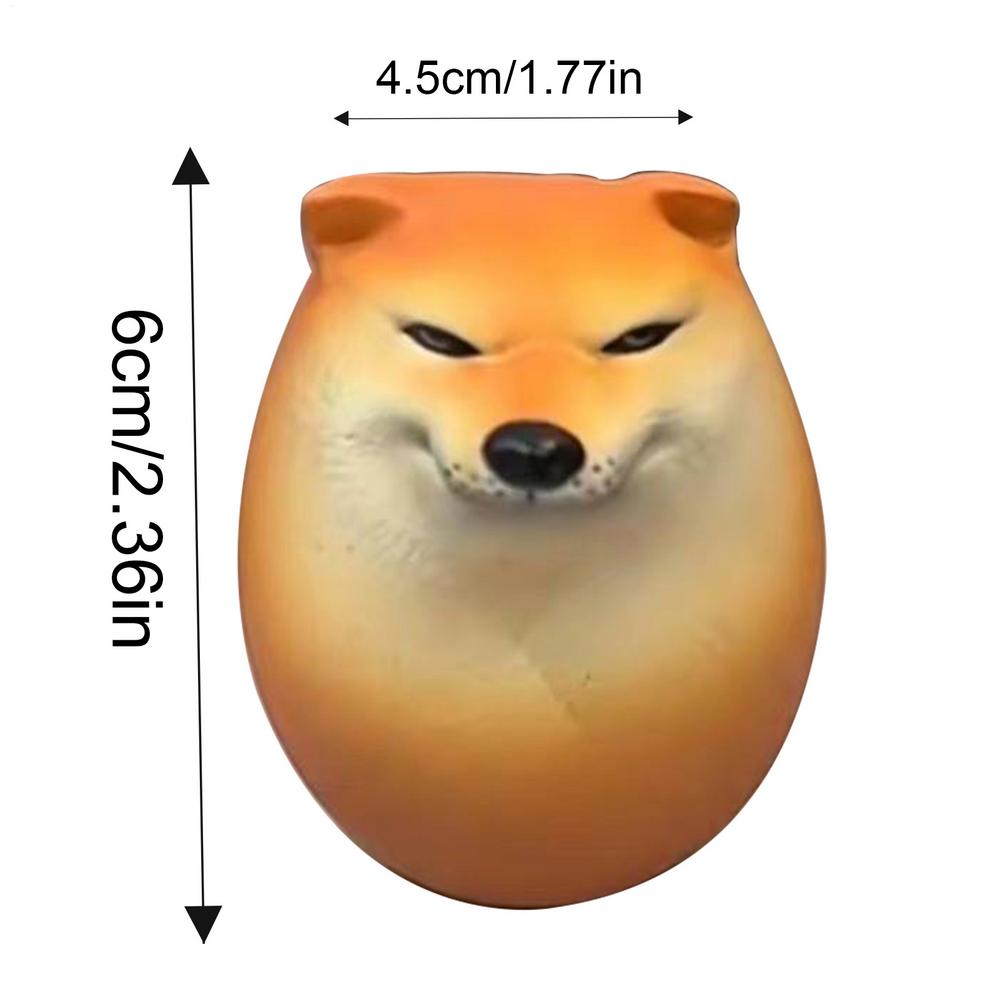

Slow Rebound Stress Relief Toy Soft Dog Egg Shape Trendy Squeeze Toy, Stress Relief Desktop Sand Sculpture Shiba Inu Dog Egg Toy жёлтый