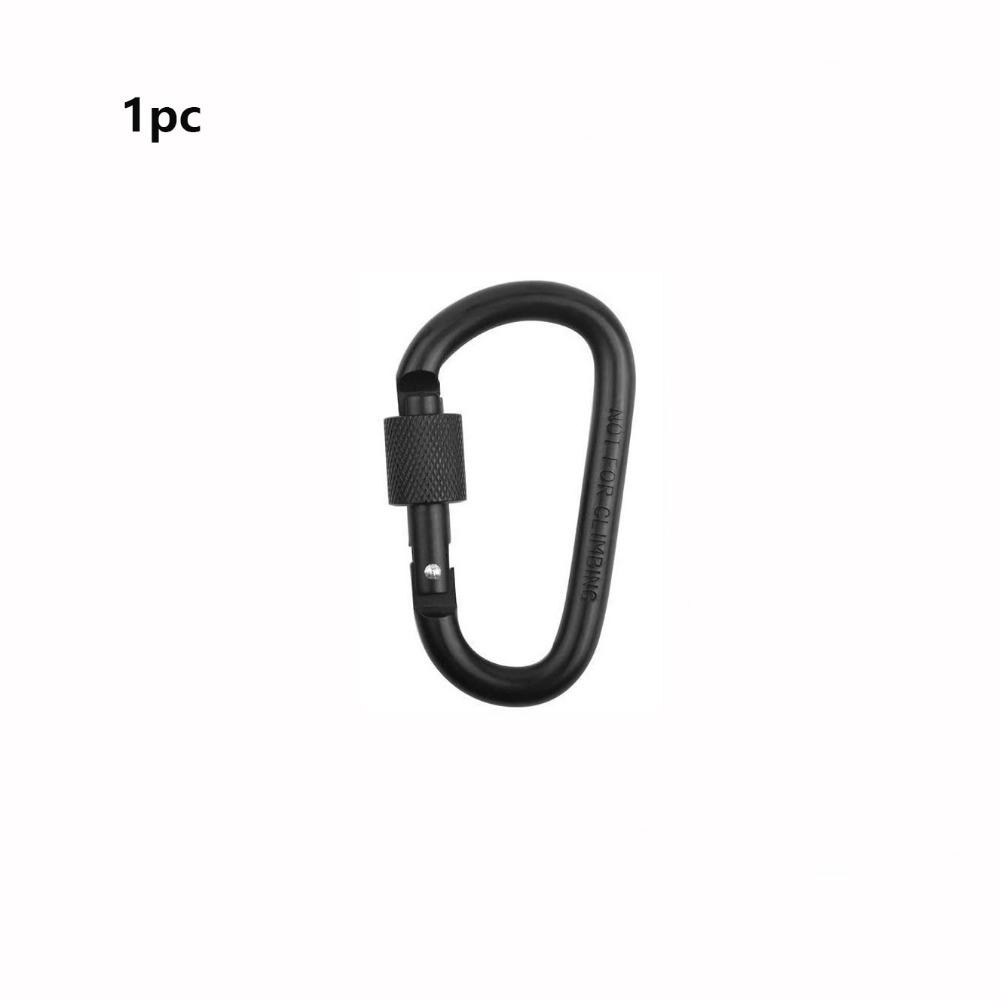 1/2/5pcs with Lock Hammock Hook Aluminum Alloy Shopping Bag Clip Hook New D-Ring Carabiners