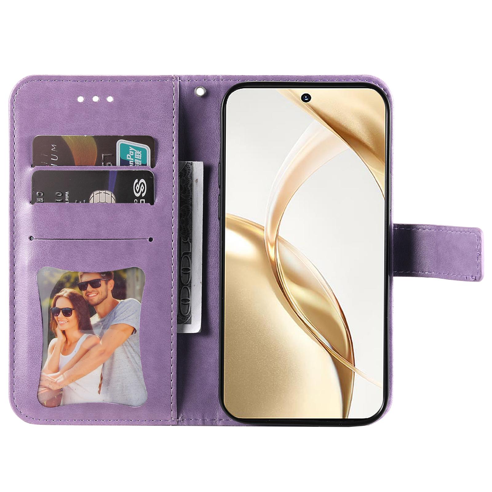 

For Honor 200 5G Case Floral Pattern PU Leather Wallet Stand Phone Cover Pink