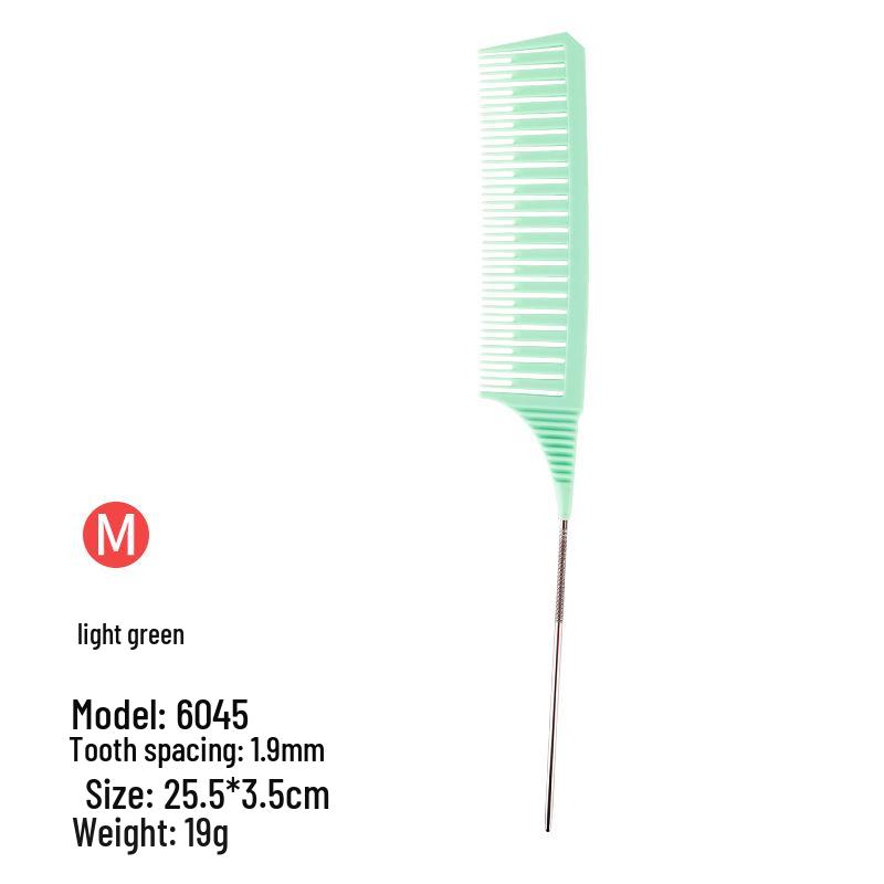 Barber Shop Sectioning & Dyeing Highlight Comb Set - Steel Needle and Fine Teeth, Heat-Resistant, Pointed Tail
