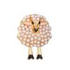 Imitation Pearl Sheep Animal Brooch Pin 1Pcs for Women Elegant Design for Wedding Party Coat Bag Decoration Gift