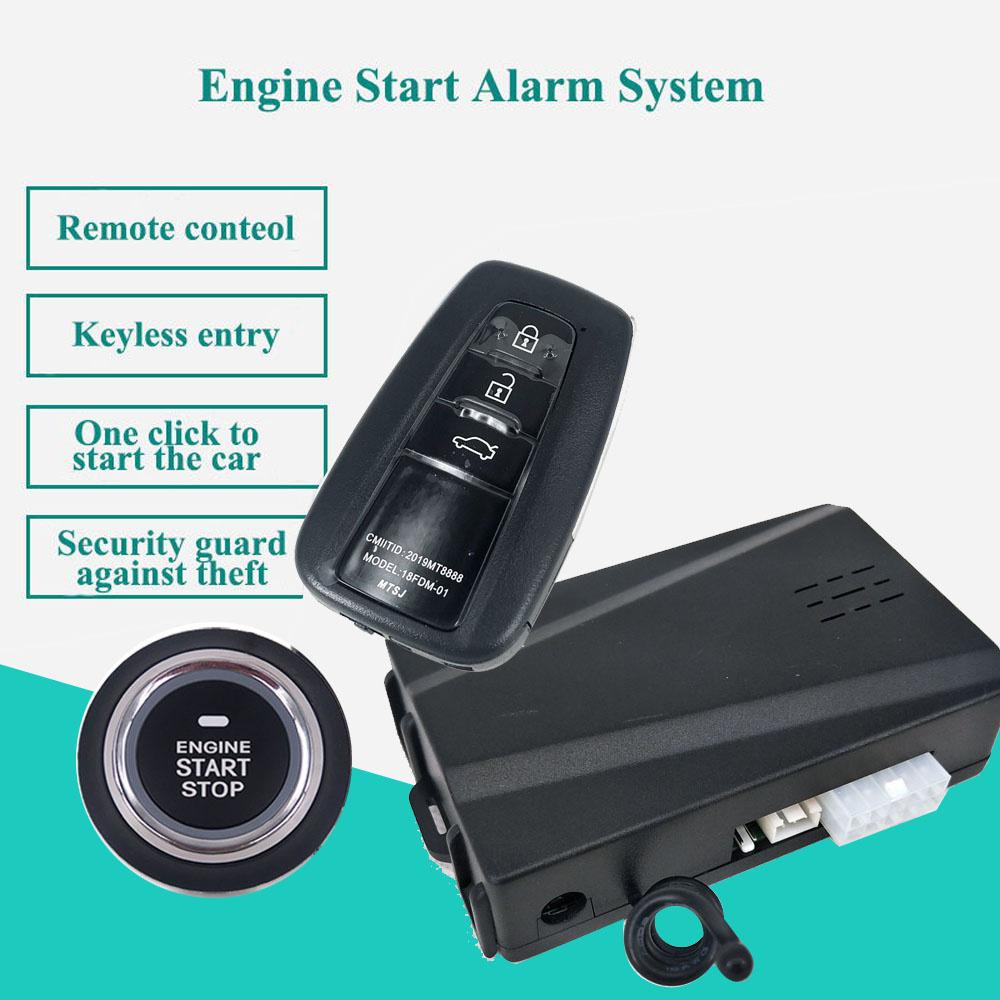 Car Truck One-button Start System Alarm Passive Keyless Push Button Starter 12V