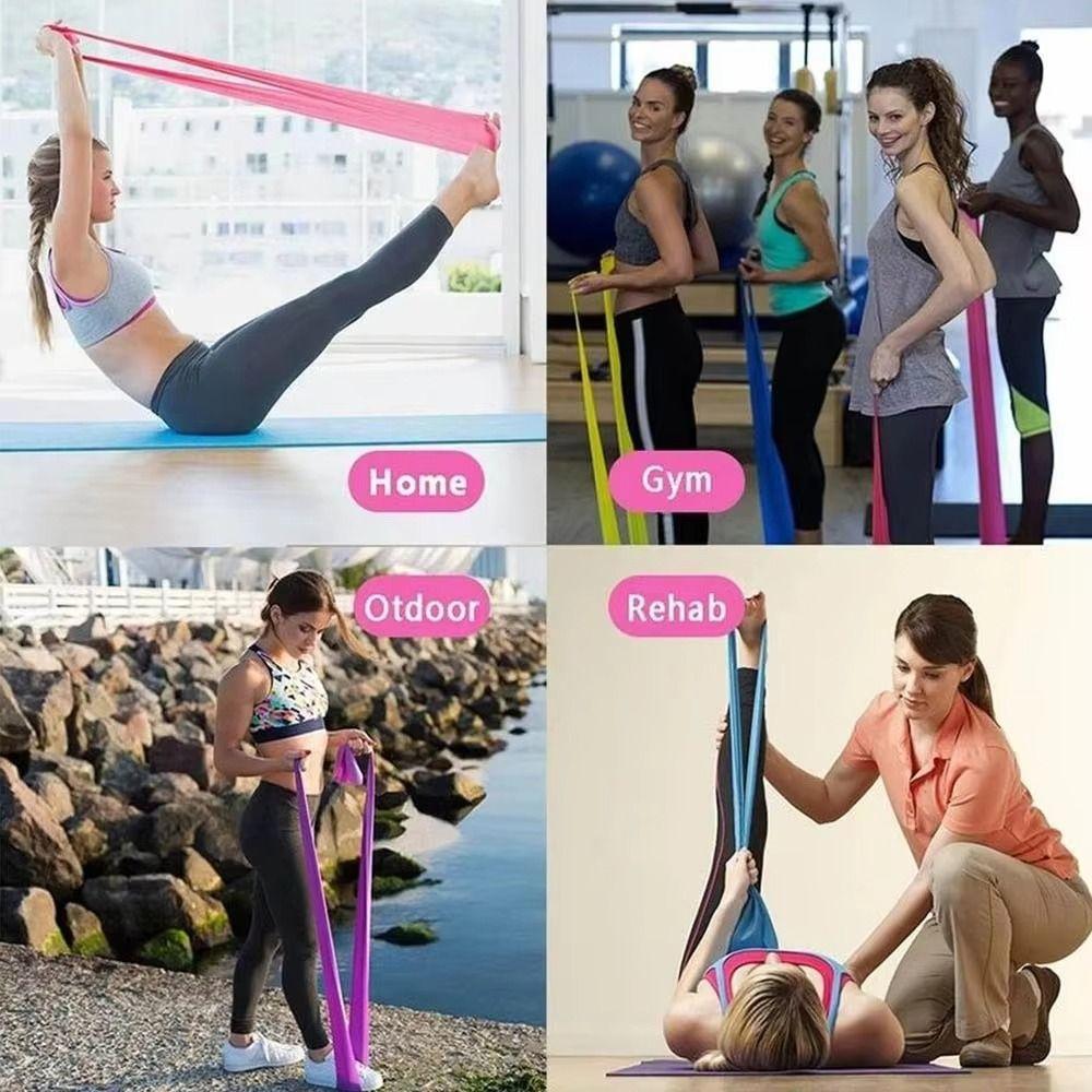 TPE Yoga Resistance Bands High Elasticity Anti-breakage Yoga Rally Belt Durable Strength Training Gym Stretch Elastic Band