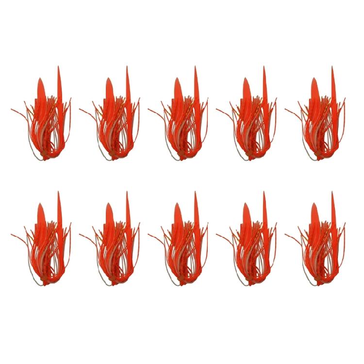 10 Pièces Élastiques Jupes Parapluie Silicone Spinnerbait Skirts Remplacement Jupes de Pêche Accessoires de Pêche d'Extérieur