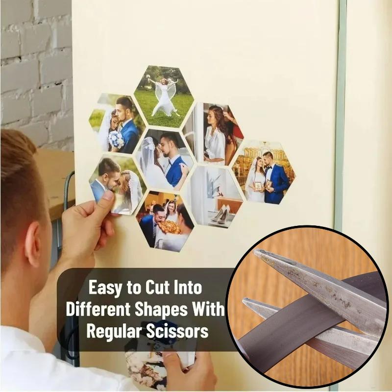 12-1M Self Adhesive Rubber Magnet Strip Refrigerator Photo Posters Fixing Tape Decal Flexible Magnet Strip for Diy Art Mounting