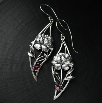 Vintage Flower Drop Earrings For Women Dangle Earring Jewelry