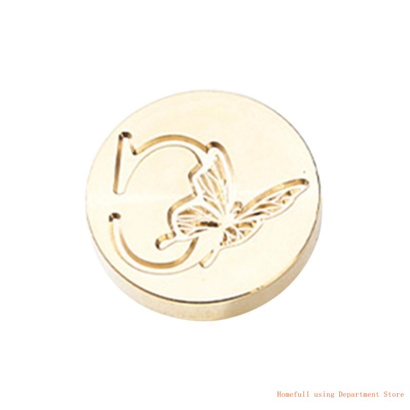 Butterfly Letter Pattern Wax Stamp Head, Sealing Wax Stamp Head Replacement