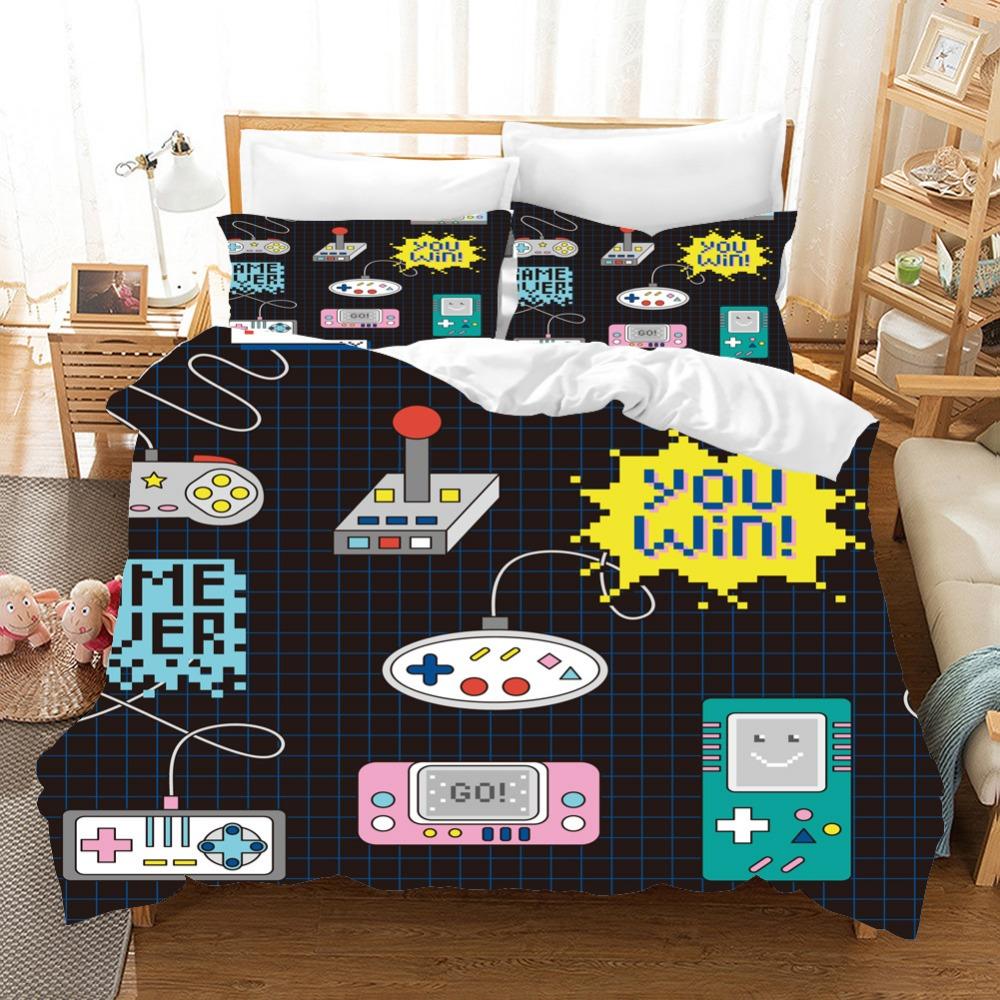 Gamepad Digital Printing Bedding Four-Piece Set Three-Piece Set Bed Sheet Quilt Cover