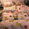 Cartoon Color Matching Four-piece Set Quilt Cover Bedding Quilt Cover Dormitory Bed Single Three-piece Set