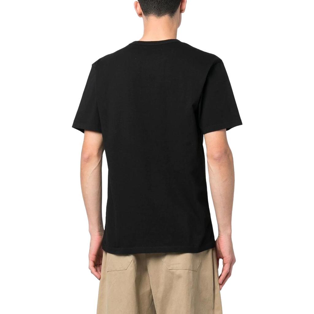 Maison Kitsune SS23 Fox Embroidery Crew Neck Short Sleeve T-Shirt Men Tops Black KM00102KJ0008-P199