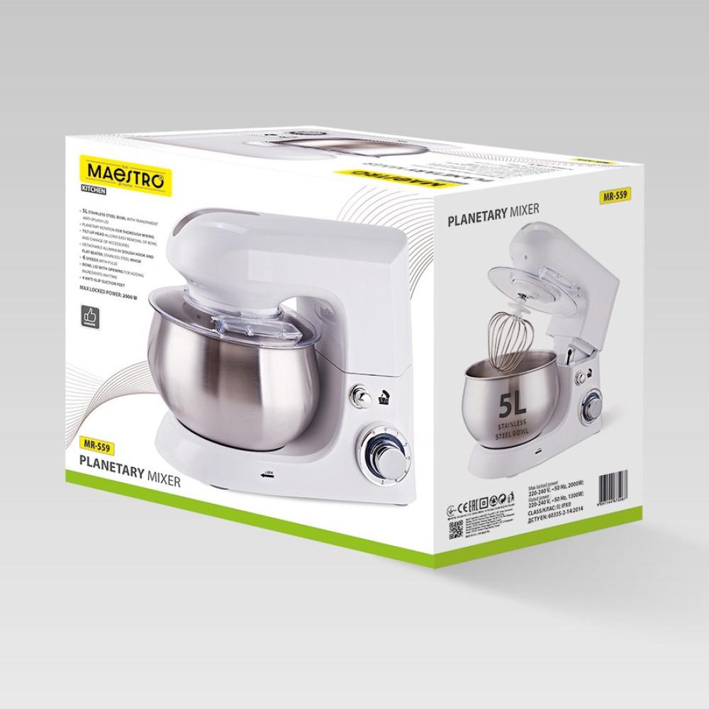 Planetary Mixer With Bowl 5.0L, 2000W Mr-559