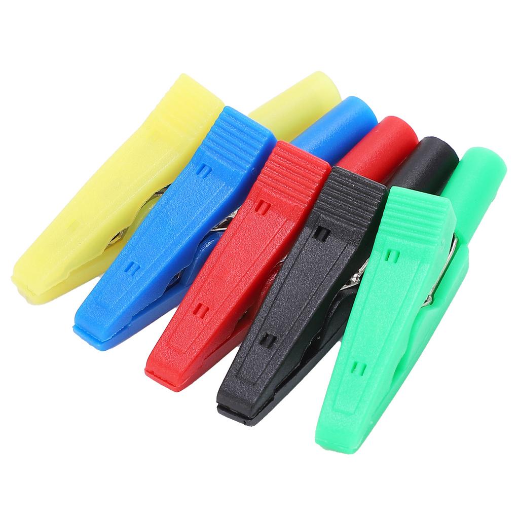 U16 2mm Tail Jack Crocodilian Clip with Needle Jack Red Black YellowGreen Blue Insulated Clip
