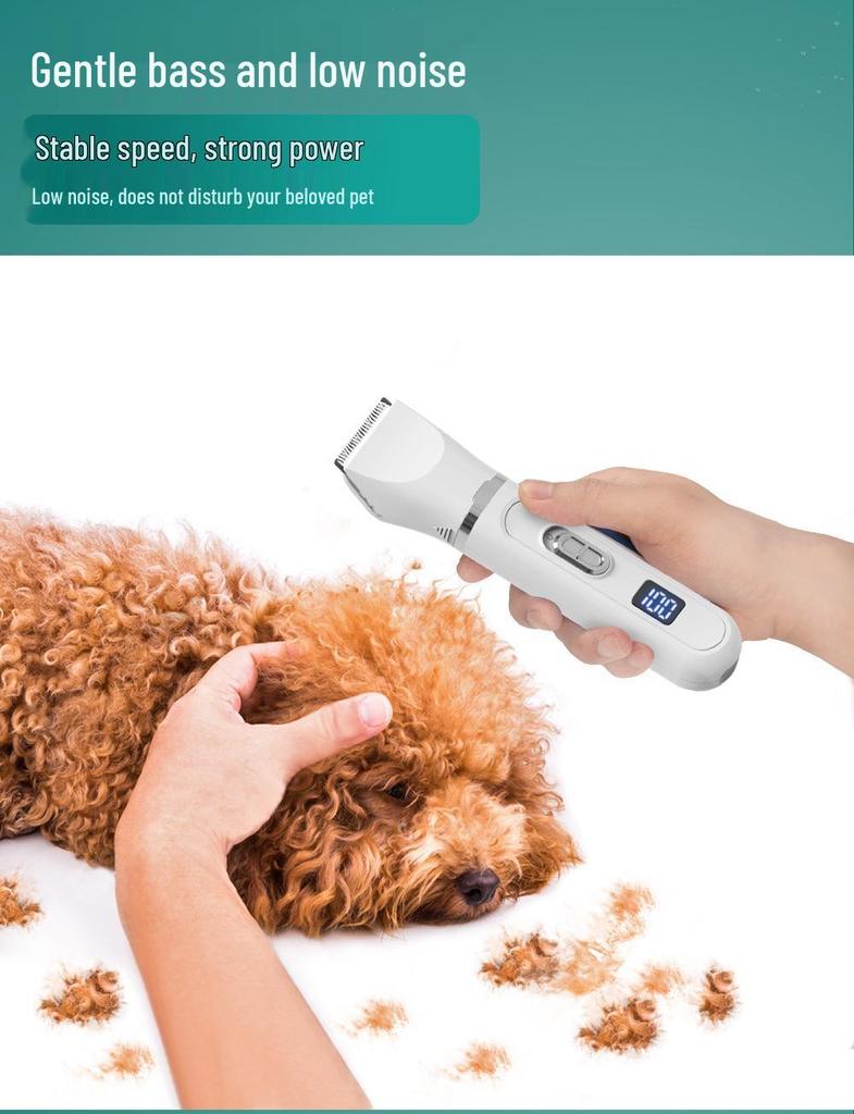 Digital Display Pet Nail Grinder & 4-in-1 Electric Shaver with USB Charging